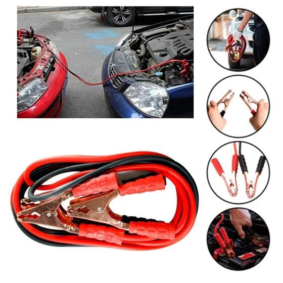 Imagem de Cabo De Carga Bateria Chupeta Carro Caminhão Moto - Booster Cable