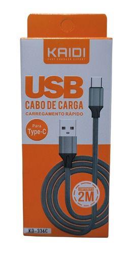 Imagem de Cabo De Carga Carregamento Rápido Usb Para Tipo C 2 Metros