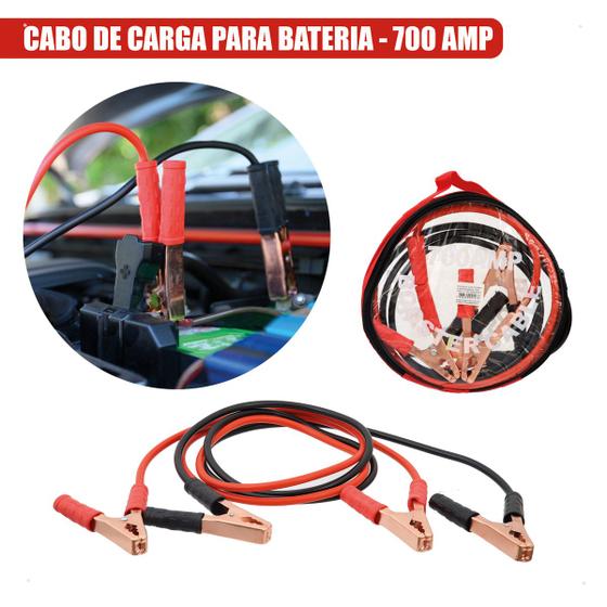 Imagem de Cabo de Carga Chupeta para Bateria de Caminhão e Carro, 700A, Alta Capacidade, Seguro e Durável, com Bolsa de Transporte Inclusa