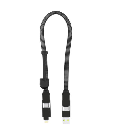 Imagem de Cabo de Carregamento 6 em 1 Rolling Square InCharge XL - 100W, 0,3m, Preto