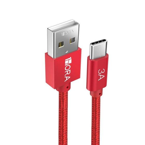 Imagem de Cabo De Carregamento Dados 1Hora Usb 2.0 A/C 3A 2M Preto