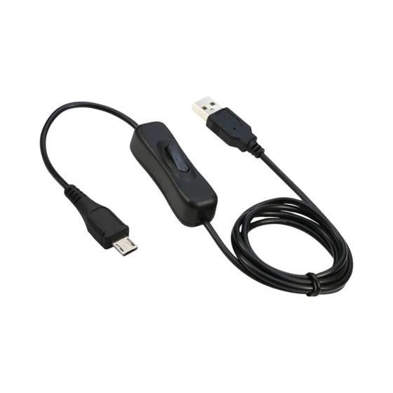 Imagem de Cabo De Carregamento Micro USB Tipo C Com Interruptor Liga / Desliga Para Cabos De Extensão De