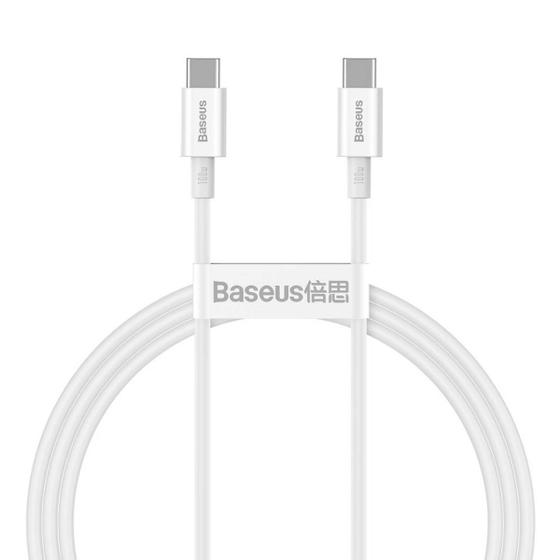 Imagem de Cabo De Carregamento Rápido 100w Baseus Usb-c 2 Mts Branco