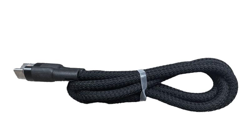 Imagem de Cabo de Carregamento Rápido Turbo 6A Max  Tipo C e Lightning, Nylon, 1 Metro, OD 5.0