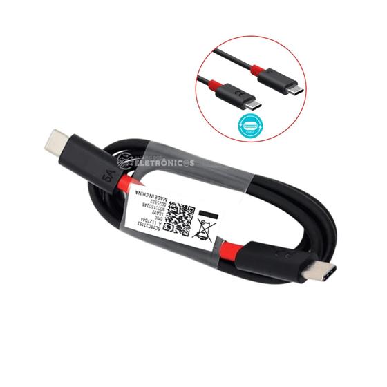 Imagem de Cabo de Dados Type-c X Type-c Turbo ORIGINAL ZTD Compatível P/ Moto G7 Plus 45W 1 Metro USBCC1MVM