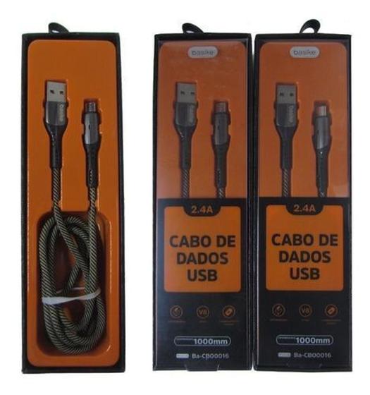 Imagem de Cabo de dados USB 2.4A  1000mm  V8 - Basike