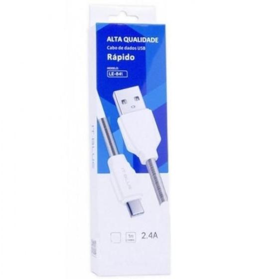 Imagem de Cabo De Dados Usb 2.4A Tipo C - Le-841C - Branco