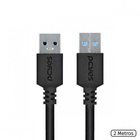 Imagem de Cabo de dados usb a 3.0 macho para usb a 3.0 macho 28awg puro cobre 2 metros - puam3-2