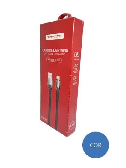 Imagem de Cabo de dados usb para lightning turbo 1.2m 4.5a tomate tc-301l