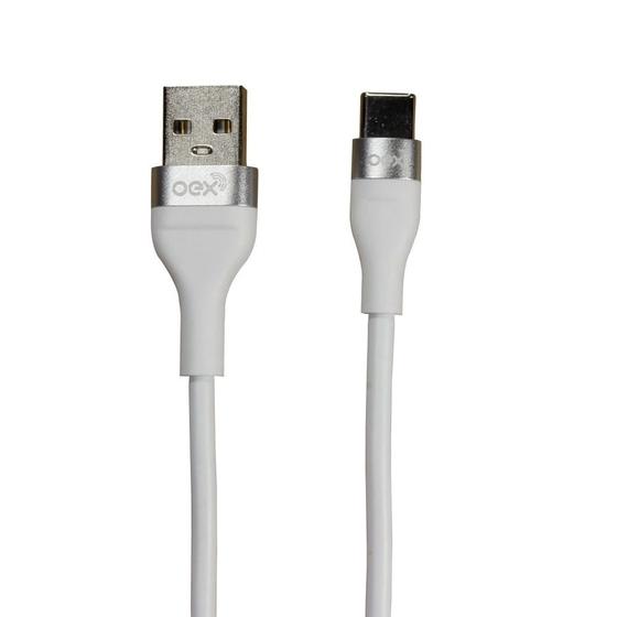 Imagem de Cabo de dados usb para tipo-c 2m cb903 branco oex