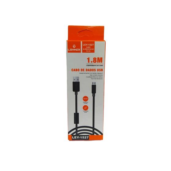 Imagem de Cabo de dados usb x micro usb 1.8m - lehmox