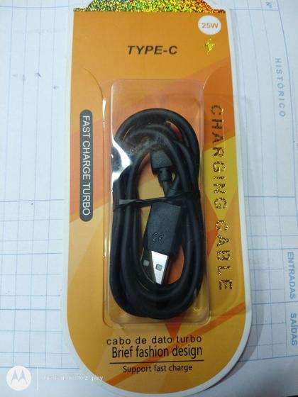 Imagem de Cabo de dato tudo tipo c 25w - Fast charge turbo