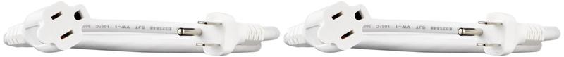 Imagem de Cabo de Extensão Amazon Basics - 13A 125V - 1m - 2 Unidades - Branco