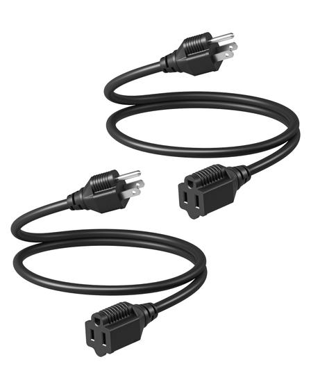 Imagem de Cabo de Extensão DEWENWILS 3m (16 AWG SJTW) à Prova d'Água - Pacote com 2