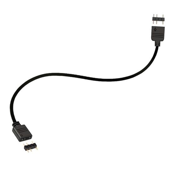 Imagem de Cabo de extensão led argb 3 pinos 5v - 2m (200cm) extensor