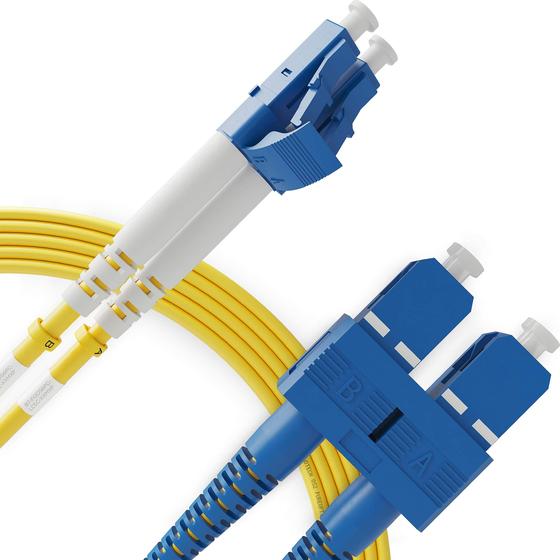 Imagem de Cabo de Fibra Óptica BEYONDTECH LC para SC - Modo Único 5m OS2 9/125