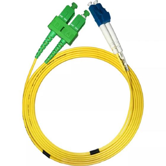 Imagem de Cabo de Fibra Optica LC-Upc para SC-Apc Duplex 3 MM - 2 Metros