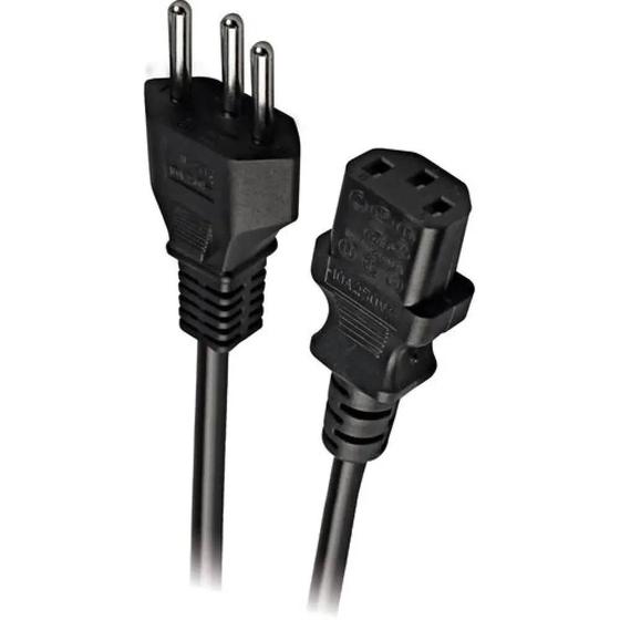 Cabo De Força 3x0,75 P/ Computador Cpu e Monitor 1,5m 3 Pinos 10A Menor preço em Cabo De Força 3x0,75 P/ Computador Cpu e Monitor 1,5m 3 Pinos 10A