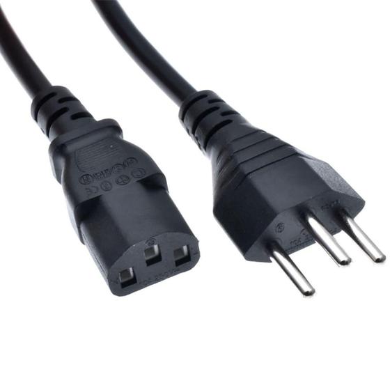 Imagem de Cabo de Força Tripolar para PC e Monitor - Design Elegante