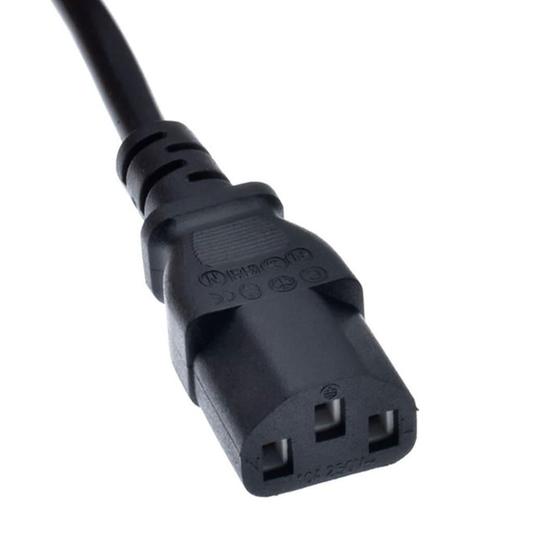Cabo de Força Tripolar para PC e Monitor - Resistente a Danos Menor preço em Cabo de Força Tripolar para PC e Monitor - Resistente a Danos