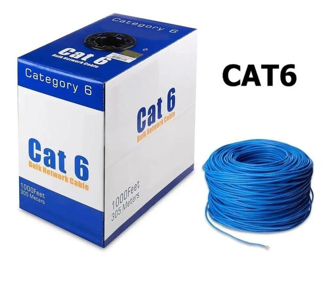 Imagem de Cabo de internet cat6 rj45 ethernet lan giga 10/1000 300 metros