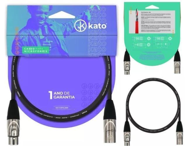 Imagem de Cabo De Microfone Balanceado Kato - Xlr / Xlr - 5M - 2Pçs