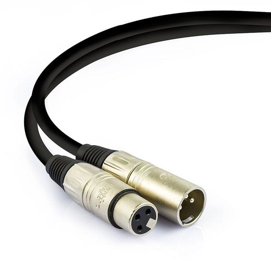 Imagem de Cabo de Microfone Balanceado XLR Macho Para XLR Femea Santo Angelo - 20 Metros