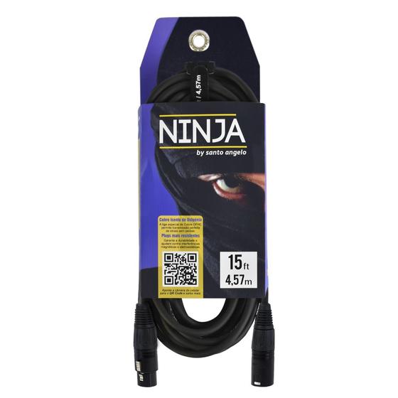 Imagem de Cabo de Microfone Ninja LW B 15FT XLRM X XLRF - Santo Angelo