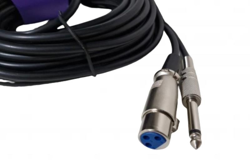 Imagem de Cabo de microfone p10 mono para xlr cannon femea 10m metros