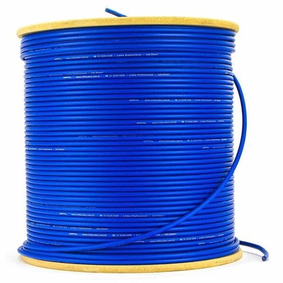 Imagem de Cabo de Microfone Profissional 2x0,30 Azul - 2 Metros