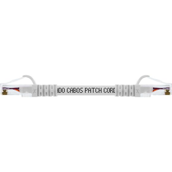 Imagem de Cabo De Rede 10 Centímetros Patch Cord Cat5e UTP 100% Cobre Branco