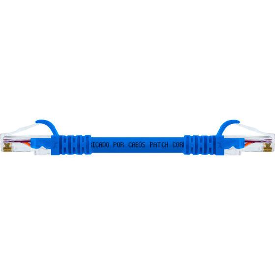 Imagem de Cabo De Rede 10 CM Patch Cord Cat6 UTP Furukawa Azul