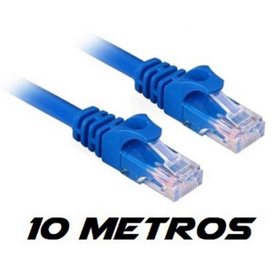Cabo de rede 10 metros internet cat5e Menor preço em Cabo de rede 10 metros internet cat5e