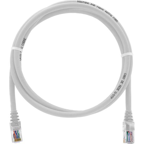Imagem de Cabo De Rede 1,5 Metro Patch Cord Cat6 UTP 100% Cobre Branco