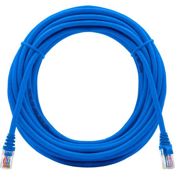 Imagem de Cabo De Rede 15 Metros Patch Cord Cat5e UTP 100% Cobre Furukawa Azul