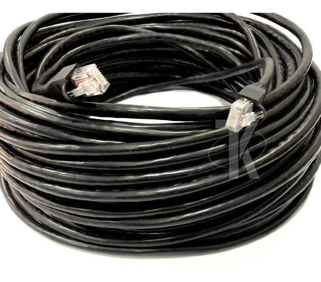 Cabo de rede 20 metros Blindado CAT5E uso externo internet Menor preço em Cabo de rede 20 metros Blindado CAT5E uso externo internet
