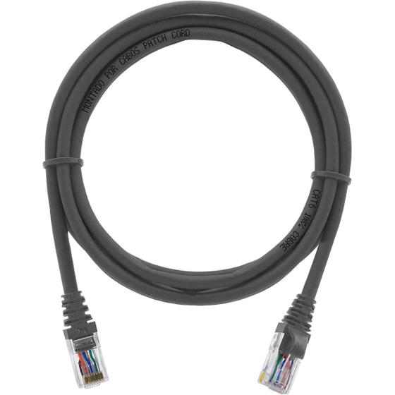 Imagem de Cabo De Rede 4 Metros Patch Cord Cat6 UTP 100% Cobre Cinza