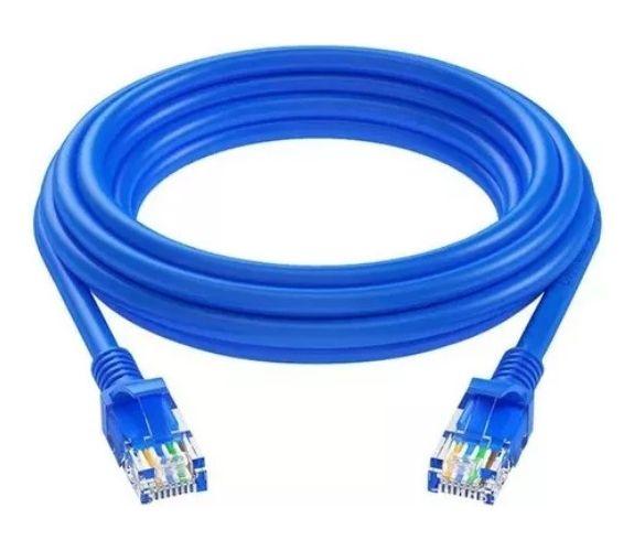 Imagem de Cabo De Rede 4px23 Awg Cat6 Conectorizado Azul 5 Metros