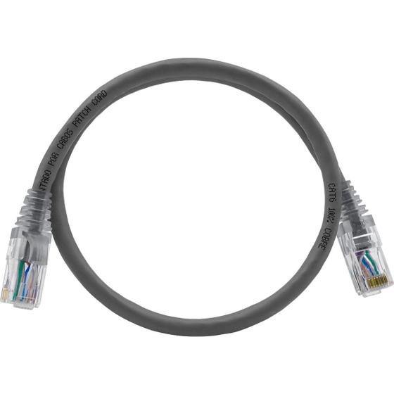 Imagem de Cabo De Rede 50 CM Patch Cord Cat6 UTP Furukawa Cinza