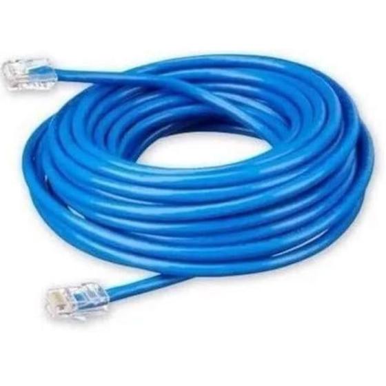 Imagem de Cabo de Rede 50  Metros Cat 5 Azul  Internet Montado