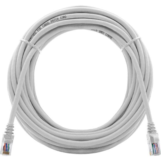 Imagem de Cabo De Rede 8 Metros Patch Cord Cat6 UTP 100% Cobre Branco