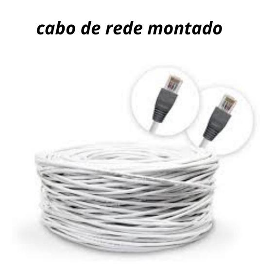 Imagem de cabo de rede 85 metros BRANCO montado!