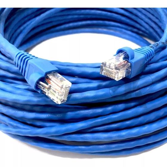 Imagem de Cabo de rede azul 10 Metros  Internet Montado PRONTO PARA O USO