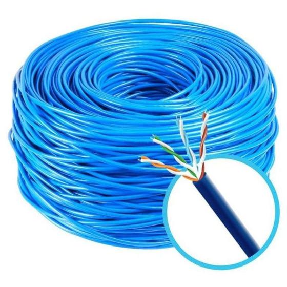 CABO DE REDE CAIXA 305M CFTV CAT5 305mts AZUL TEX Menor preço em CABO DE REDE CAIXA 305M CFTV CAT5 305mts AZUL TEX