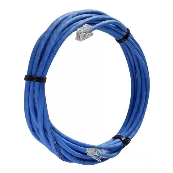 Imagem de Cabo de Rede Cat 5e MPT Interno 15 Metros U/UTP 4P X 24AWG  Azul Com Conectores