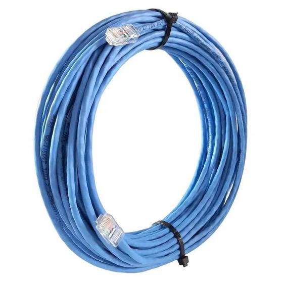 Imagem de Cabo de Rede Cat 5e MPT Interno 30 Metros U/UTP 4P X 24AWG  Azul Com Conectores