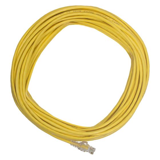 Imagem de Cabo de Rede CAT5e 15 Metros 15m amarelo UTP Ethernet Crimpado Pronto