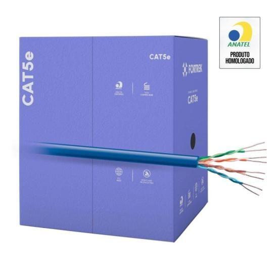 Imagem de Cabo de Rede CAT5e 305m Fortrek FK 500C CMX Azul - CX / 305 F002