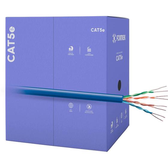 Imagem de Cabo de Rede CAT5E 305M Fortrek FK500C CMX Azul - CX / 305