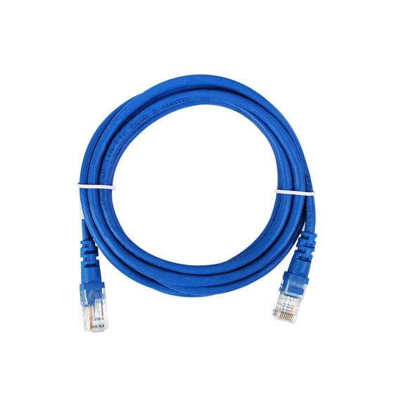 Imagem de Cabo De Rede Cat5e Cabo Resistente De 2,5 Metros Condutores Em Cobre Nu Ideal Para Gamers Streamers Internet Sem Travamentos - Azul